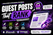 build high da backlinks with guest post SEO