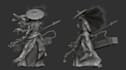 sculpt high poly 3d character,3d concept sculpt based on a 2d illustration