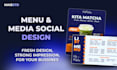 design social media posts and restaurant menus