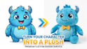 turn your character into a custom plush toy design