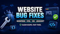 fix wordpress HTML CSS and javascript bugs