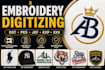 professionally digitize your embroidery logo