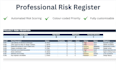 create a professional excel risk register