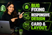 fix shopify CSS, liquid code, cart and layout bugs
