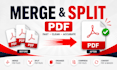 merge split PDF files, reorder, extract and organize pages