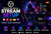 setup podcast live streaming with obs, cameras, audio and scenes