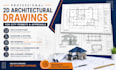 draft construction ready 2d cad revit architectural drawings for building permit