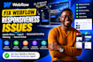fix webflow responsiveness, mobile menu, layout, scrolling, search and filters