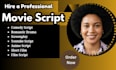 do movie script screenplay writing screen writing tv series, feature film script