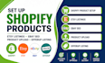 setup shopify product etsy listing ebay seo product upload offerup listing