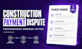draft a professional construction payment dispute demand letter
