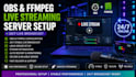 setup obs live streaming server with ffmpeg,  24 7 broad cast