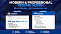 desing a modern ats professional CV and resume