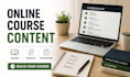 create online course content lessons modules and training materials