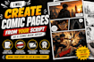 create comic pages from your script as a comic book artist
