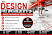 design fire sprinkler system, layout and hydraulic calculations