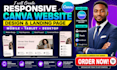 create responsive canva website design canva landing page