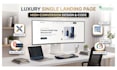 design and code a modern responsive HTML CSS landing page