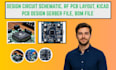 design circuit schematic, rf pcb layout, kicad pcb design gerber file, bom file