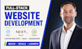 do full stack custom website with react, nextjs, nodejs as front end developer