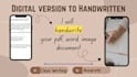 handwrite notes, letters, assignments