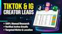manually research tiktok and instagram creator leads