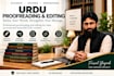 provide professional urdu proofreading and editing