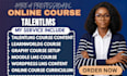 create course content on talentlms, graphy learndash moodle lms and wordpresslms