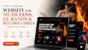 design a website for musicians, dj, bands and record labels