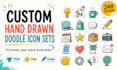 create custom hand drawn doodle icon sets