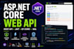 develop asp net core web API and backend solutions