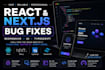 fix react and nextjs bugs and responsive issues