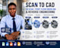 do scan to cad, 3d scan, point cloud modeling and reverse engineering