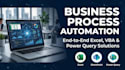build automated excel workflows, custom dashboards and mini erps