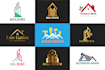 do modern real estate, construction and property logo design
