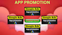 do android  app promotion, game promotion, app installs publish app