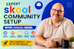 do skool community setup course content, community manager and migration
