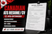 create canadian resumes cvs and linkedin profiles