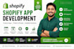 develop a custom shopify app, private app, and public app