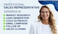 be your b2b sales representative, sdr and sales closer