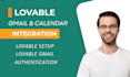 fix and setup lovable gmail google calendar integration