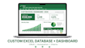 create a custom excel database with dashboard and crud system