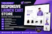 design a responsive launch cart store