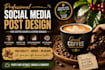 design professional social media posts for coffee shops
