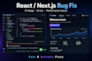 fix react next js typescript javascript bugs and errors