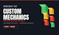build a custom minecraft but mechanic or data pack with kubejs