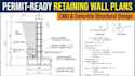 design retaining wall plans and cmu structural engineering