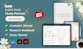 design an academic research journal, student study planner