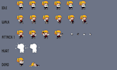 do pixel art animation, pixel art sprite sheet, pixel animation character design