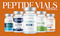 design peptide vial, pharmaceutical, medicine labels and packaging
